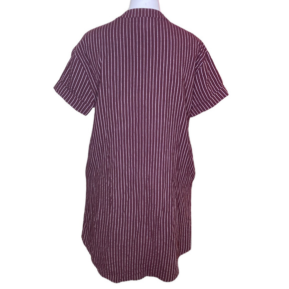 I Joah Dress Burgandy & White Stripe Size - Picture 6 of 8